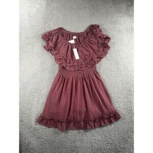 Babydoll Dress Women Large Tiered‎ Ruffle Textured Boho Coquette